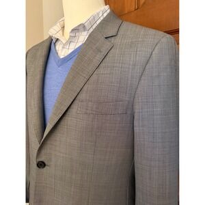 Indochino Bespoke Wool Blazer Mens‎ 38S Gray Sport Coat Jacket Surgeons Cuffs